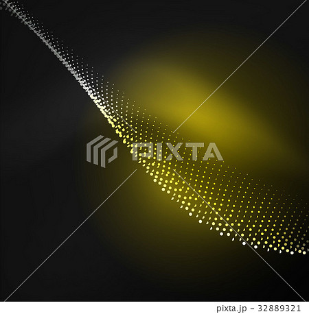 3D illuminated wave of glowing particles 3D illuminated wave of glowing particles 32889321