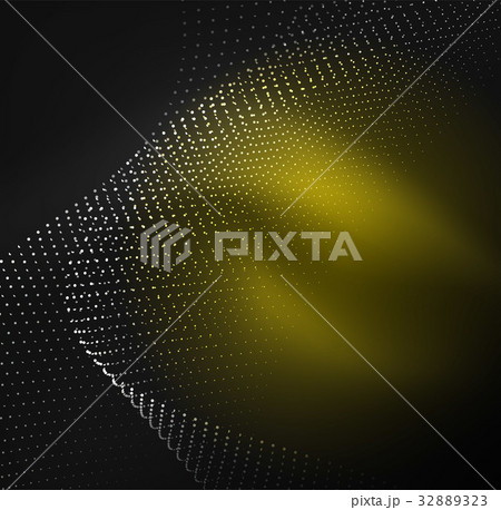 3D illuminated wave of glowing particles 32889323
