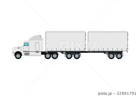 Commercial freight truck isolated icon 32891791