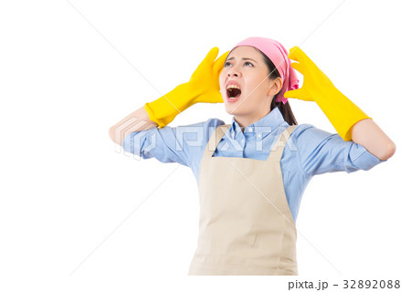 housewife having a calamity at home 32892088