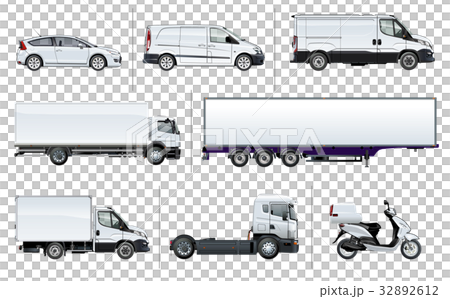 Vector realistic delivery transport mock-up Vector realistic delivery transport mock-up 32892612
