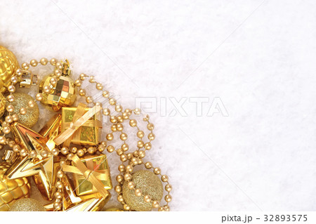 Golden Christmas decorations 32893575