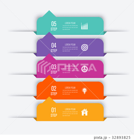 Vector illustration infographic five options Vector illustration infographic five options 32893825