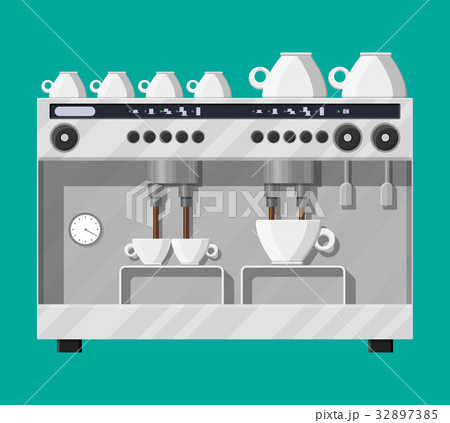 Coffee maker with cups. 32897385