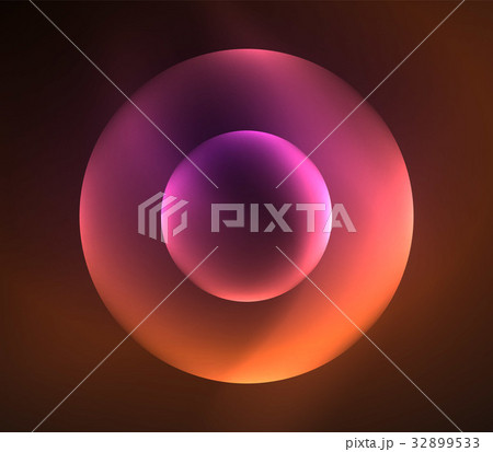 Glowing shiny overlapping circles composition on 32899533
