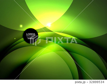Overlapping circles on glowing abstract background 32899534