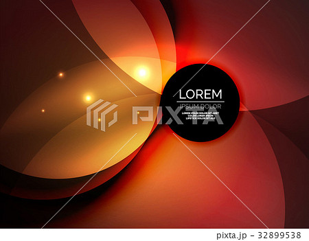 Overlapping circles on glowing abstract background 32899538