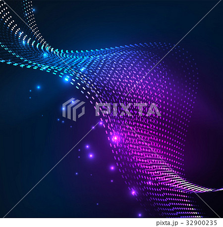Vector wave particles background 32900235