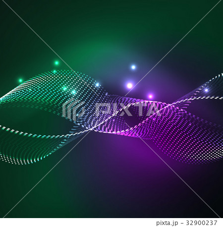 Vector wave particles background 32900237