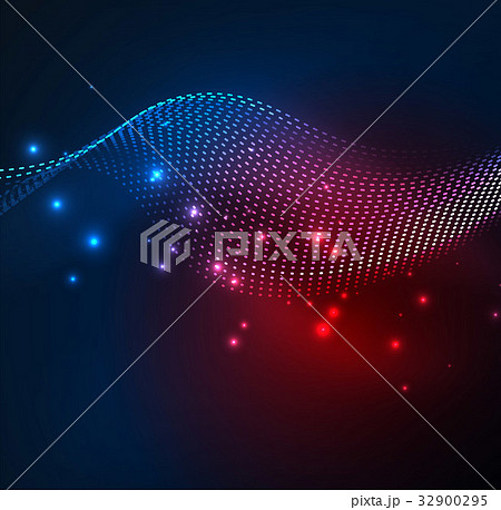 Vector wave particles background 32900295