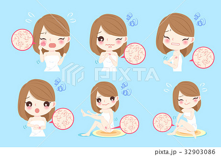 woman with skin dry 32903086