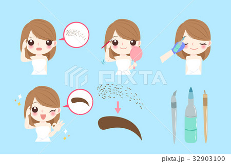 woman with eyebrow tattoo 32903100