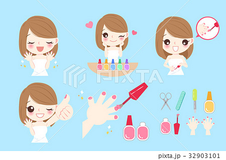 woman with nail beauty 32903101