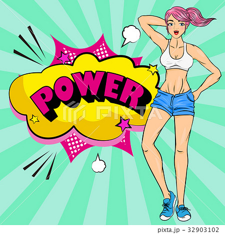 pop of cartoon woman 32903102
