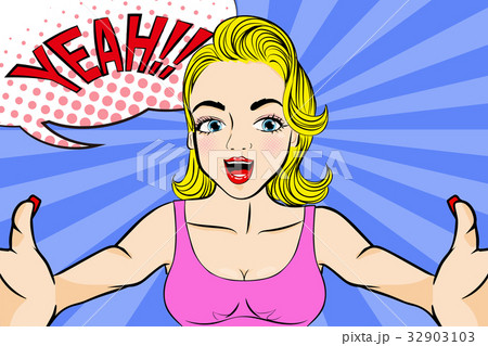 pop of cartoon woman 32903103