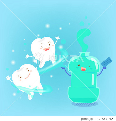 tooth with mouthwash 32903142