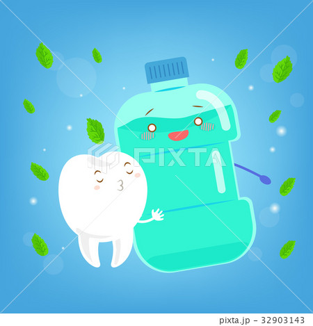 tooth with mouthwash 32903143