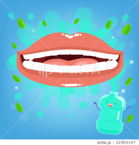 mouth with mouthwash 32903147