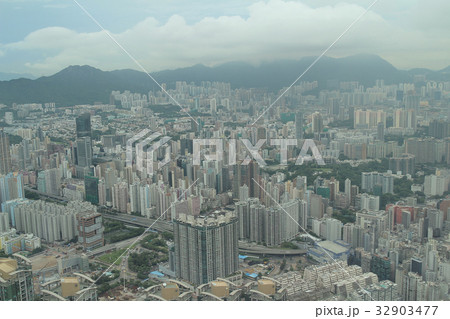 Building apartment pattern Hong Kong living. 32903477