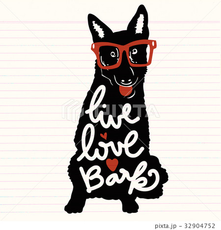 Vintage typography poster with stylish dog 32904752