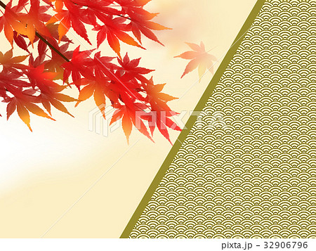 紅葉　和柄　和の背景　紅葉狩り 32906796