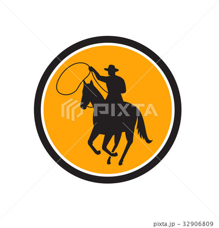 Rodeo Cowboy Team Roping Circle 32906809