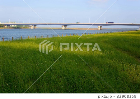 須賀港から眺める平塚大橋 32908359
