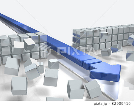 突破口を表すアブストラクト3DCGイラスト 32909416