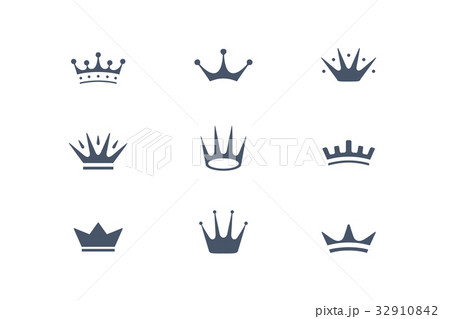 Set of royal crowns, icons and logos Set of royal crowns, icons and logos 32910842