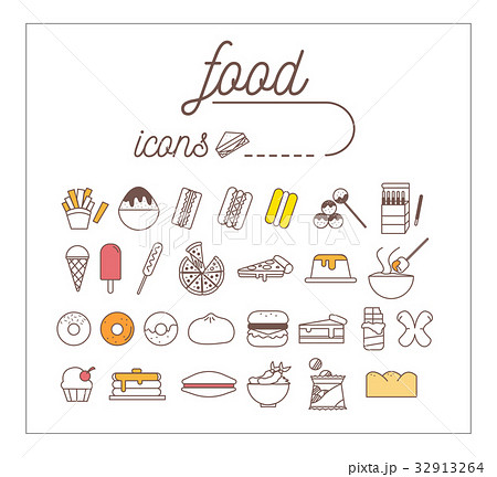 Food icon set infographic and illustration design Food icon set infographic and illustration design 32913264