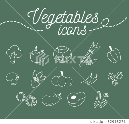 Vegetables icons set illustration design 32913271