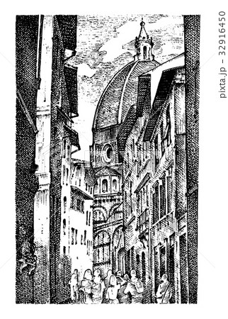 landscape in European town Florence in Italy landscape in European town Florence in Italy 32916450