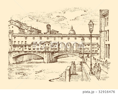 landscape in European town Florence in Italy landscape in European town Florence in Italy 32916476