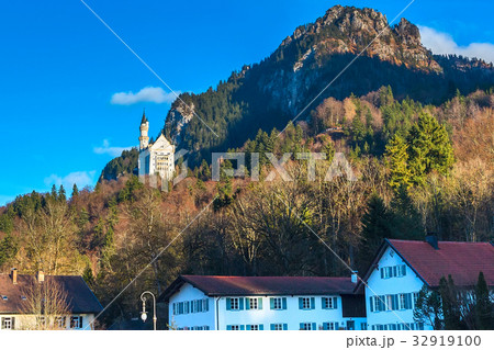Famous bavaria landmark Neuschwanstein Castle in Famous bavaria landmark Neuschwanstein Castle in 32919100
