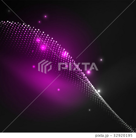 3D illuminated wave of glowing particles 3D illuminated wave of glowing particles 32920195