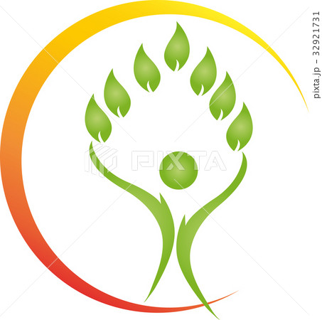 Person and leaves, nature and naturopath logo Person and leaves, nature and naturopath logo 32921731