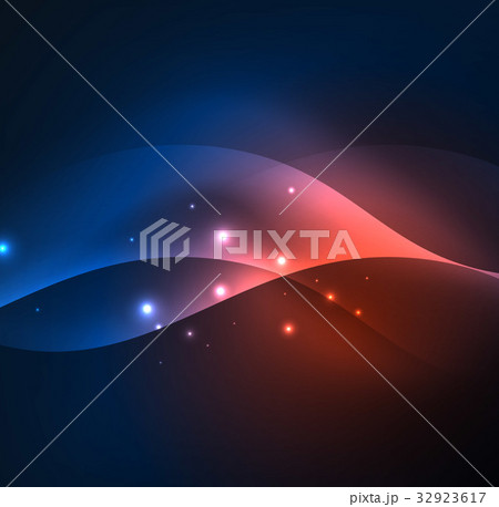 Illuminated neon waves 32923617