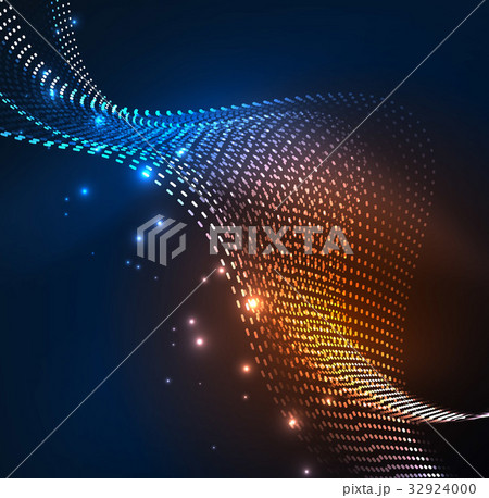 Vector wave particles background Vector wave particles background 32924000