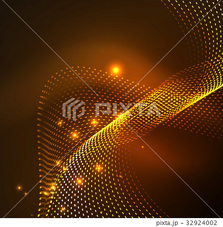 Vector wave particles background 32924002