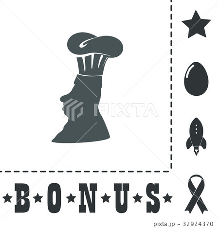 Silhouette of chef in hat Silhouette of chef in hat 32924370