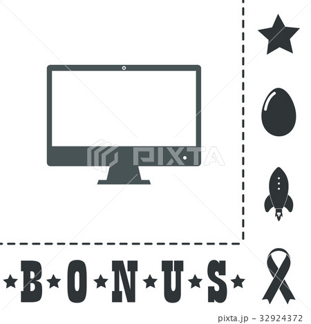 Computer display icon. Monitor simbol Computer display icon. Monitor simbol 32924372