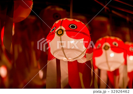 金魚ちょうちん祭り 山口県柳井市 の写真素材