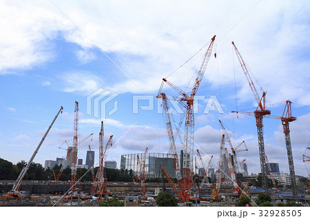都市風景（東京都、新国立競技場、建設中編） 32928505