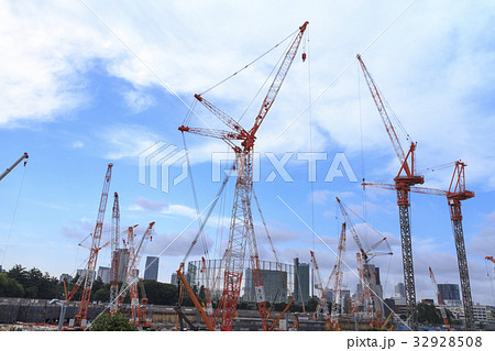都市風景(東京都、新国立競技場、建設中編) 都市風景(東京都、新国立競技場、建設中編) 32928508