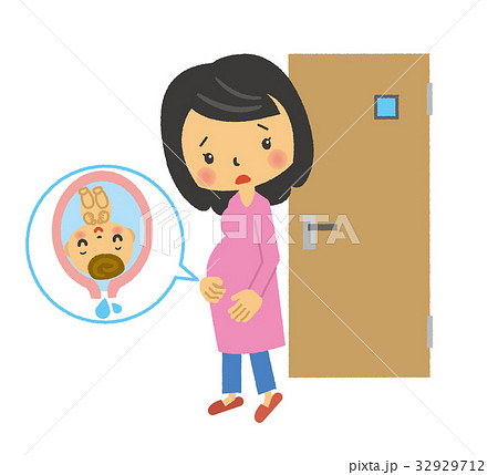 マタニティ 二頭身 シリーズ のイラスト素材