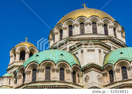 アレクサンドル ネフスキー大聖堂 ブルガリア ソフィアの写真素材