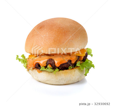 Hamburger isolated on white background 32930692