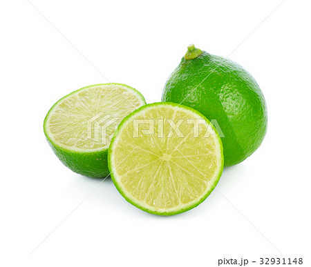 fresh lime isolated on a white background. fresh lime isolated on a white background. 32931148