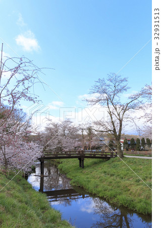 田舎風景(山梨県、忍野村、桜編) 田舎風景(山梨県、忍野村、桜編) 32931513