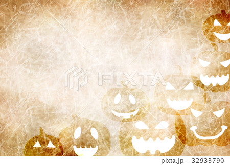 ハロウィン　かぼちゃ　和紙　背景 32933790